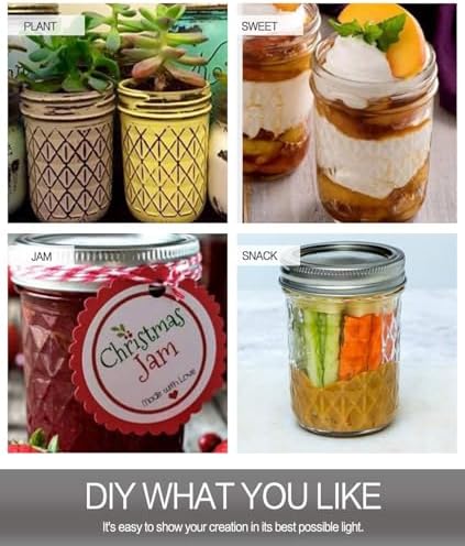 Verones 15-Piece 8oz Mason Jars Set