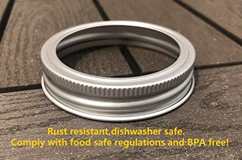 Silver Aluminum Rings for Mason Jars