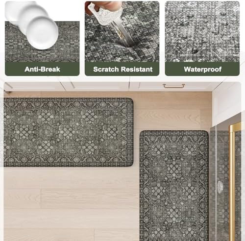 KIMODE Anti Fatigue Kitchen Mat 2PCS