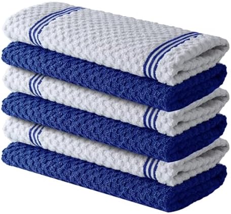 Premium 100 Cotton Kitchen Towels - Ultra Soft Absorbent 15x25 Inch Dish Towels