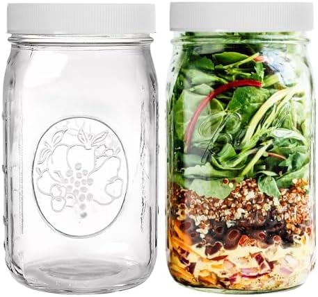 Wide Mouth Mason Jars 32 oz x2 - Preserve Your Best