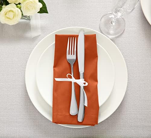 Utopia Kitchen Orange Cloth Napkins 12-Pack