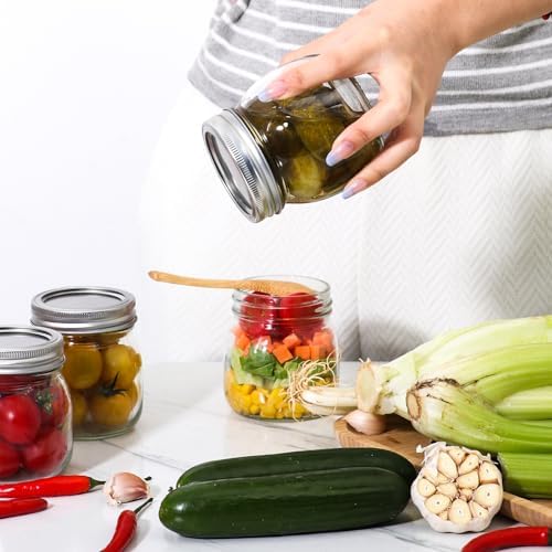 10 oz Mason Jars with lids 24 pack premium quality