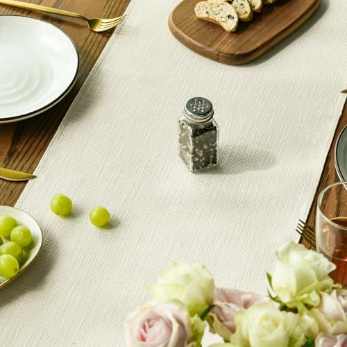Versatile Table Runner - Beige Tassel Boho Linen Blend