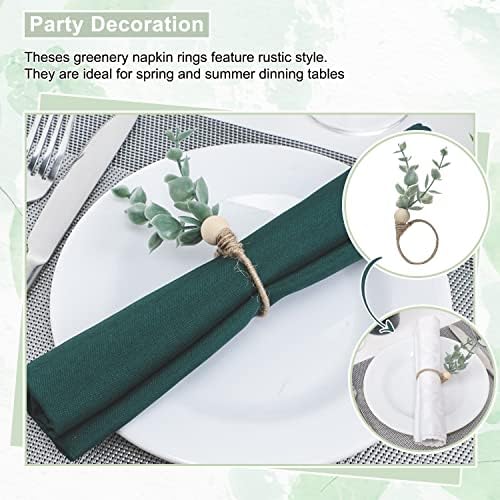 12-Count Rustic Napkin Rings Set