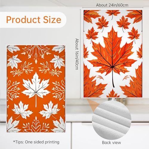 Oeught Fall Kitchen Towel Set 4PCS 16x24 Inches