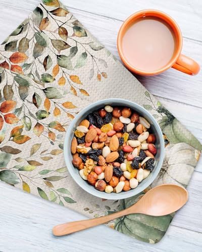 Golden Sage Pumpkin Dish Towel Set