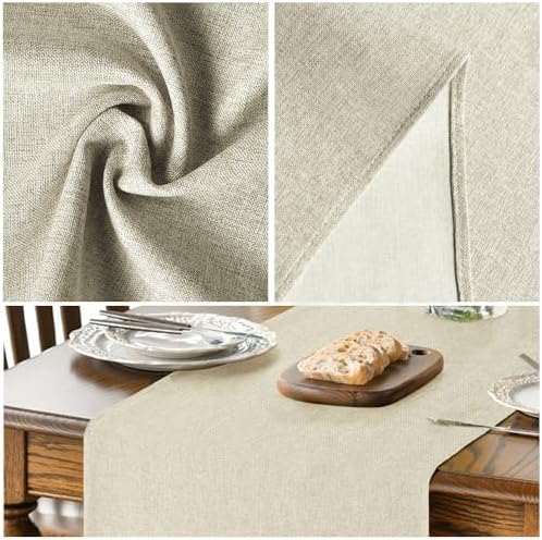 Artoid Mode Beige Table Runner Washable Kitchen Dining Decoration