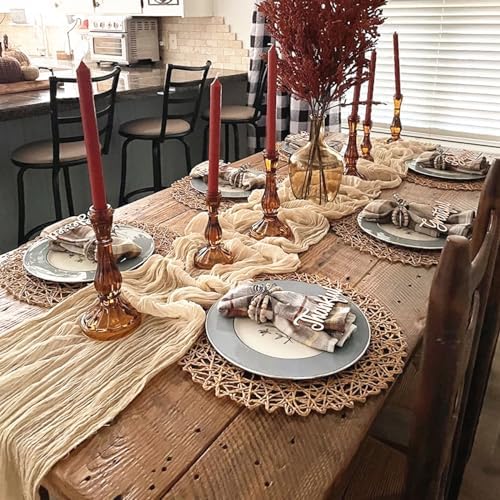 Nude Cheesecloth Table Runners 2-Pack