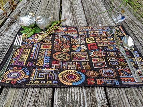 Bohemian Ethnic Ornaments Geometric Placemats for Kitchen Dining