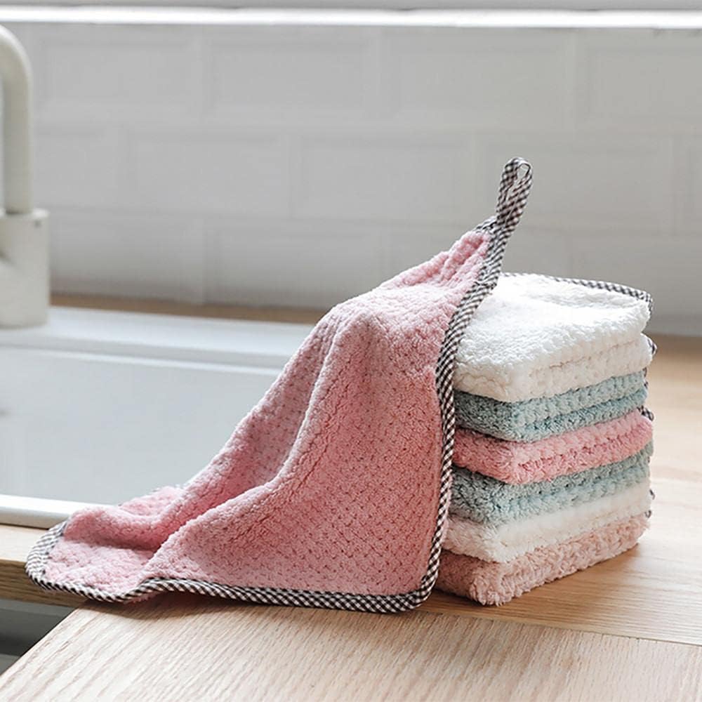 Coral Fleece Dish Cloths 1PC - Fast Drying Velvet Kitchen Towels