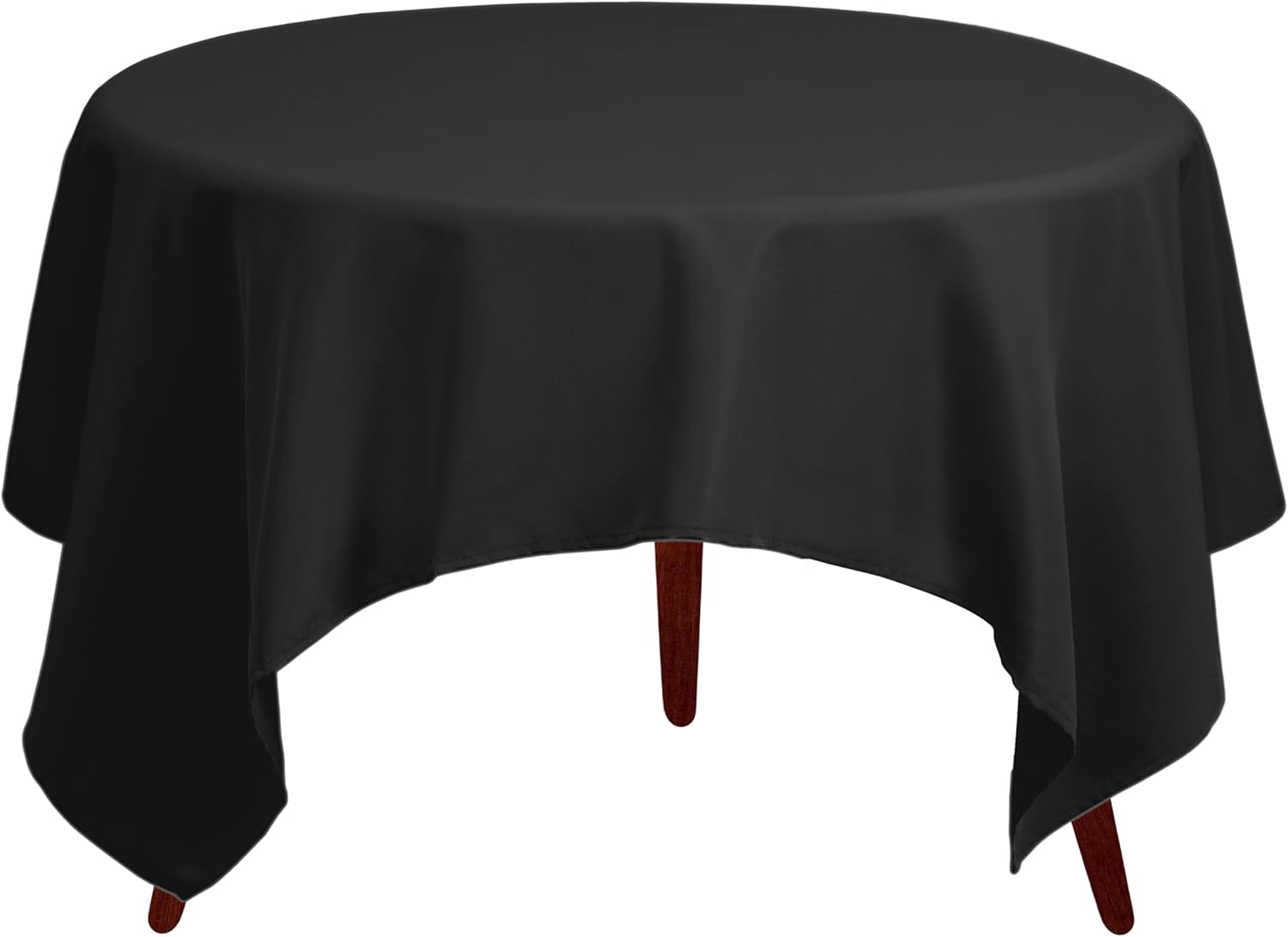 Stylish 52x52 Black Tablecloth for Small Tables