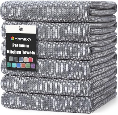 Homaxy Premium Kitchen Towels 18x28 6-Pack