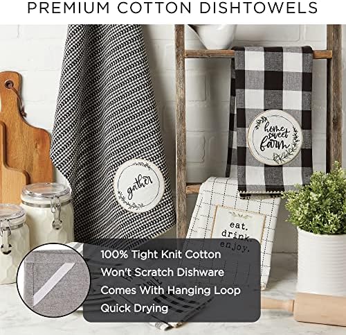 St Patricks Day 100 Cotton Dishtowel Set with Embroidered Design