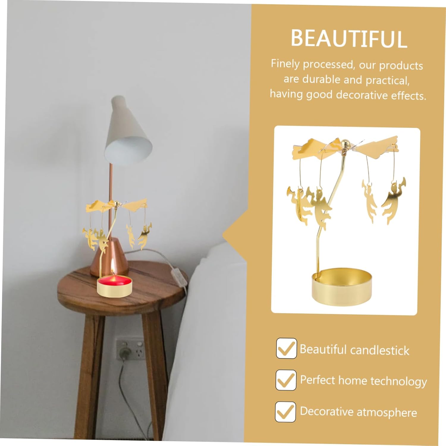 Rotating Tea Light Candle Holder