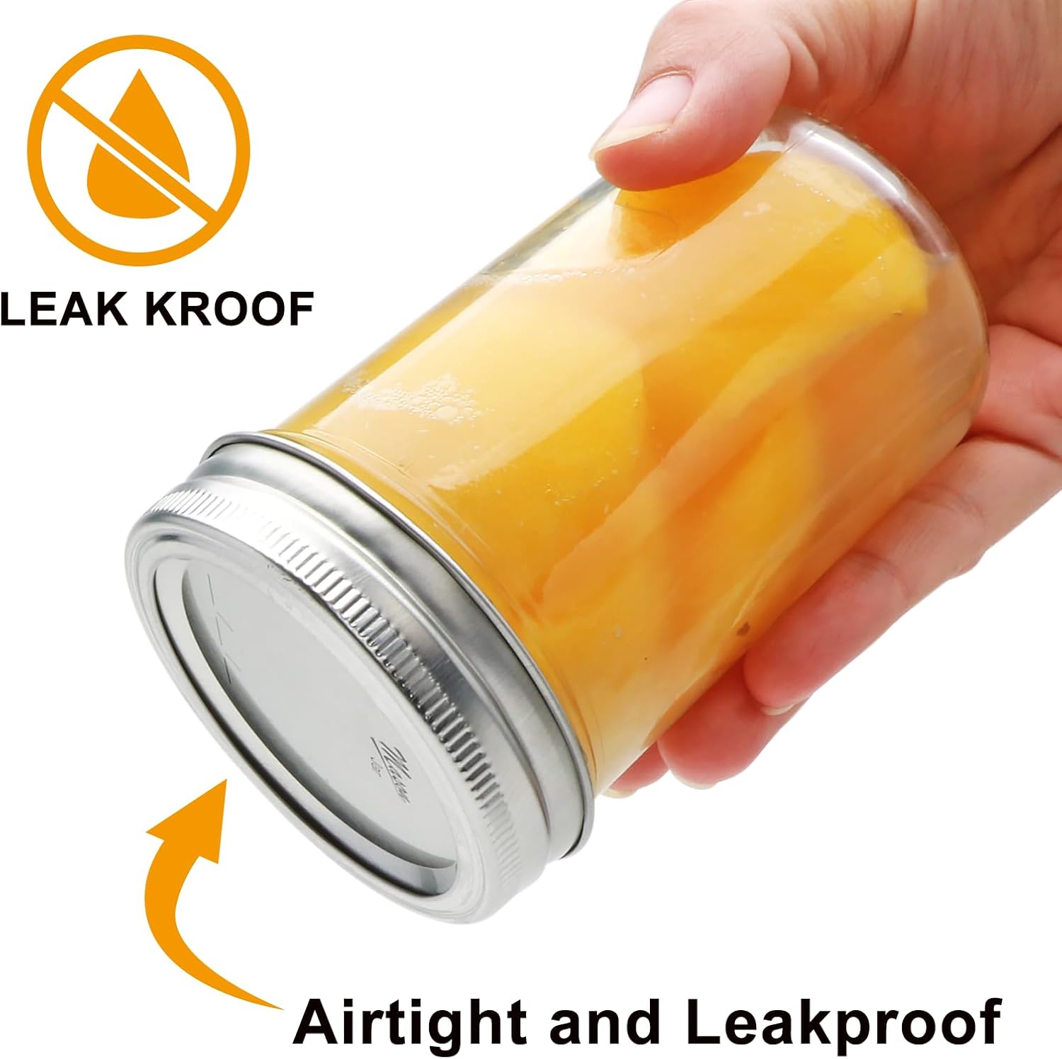 Mason Jars 8 oz Set of 30 Regular Mouth Airtight Lids BPA Free
