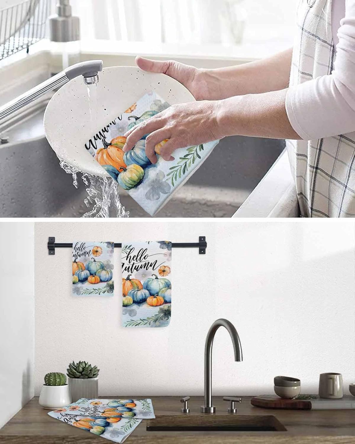 Pumpkin profusion Party Hand Towels