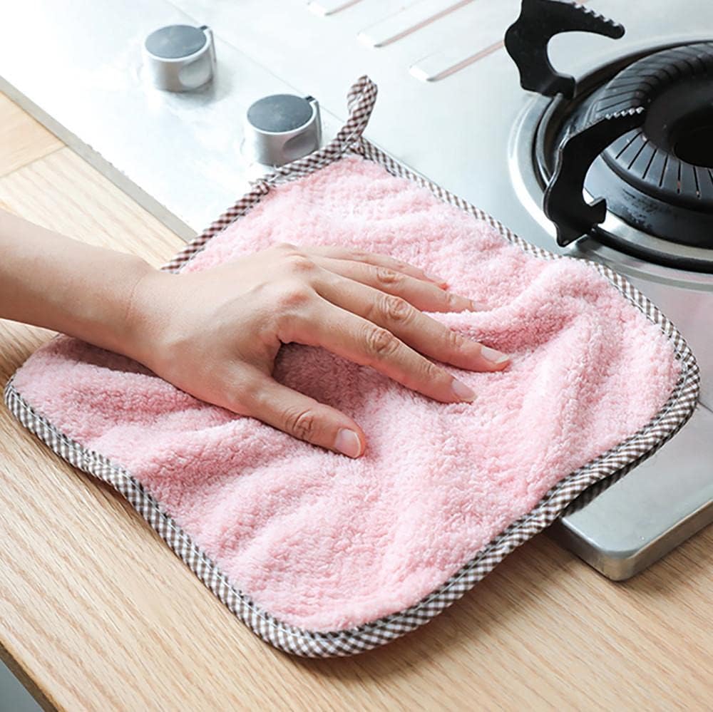 Coral Fleece Dish Cloths 1PC - Fast Drying Velvet Kitchen Towels