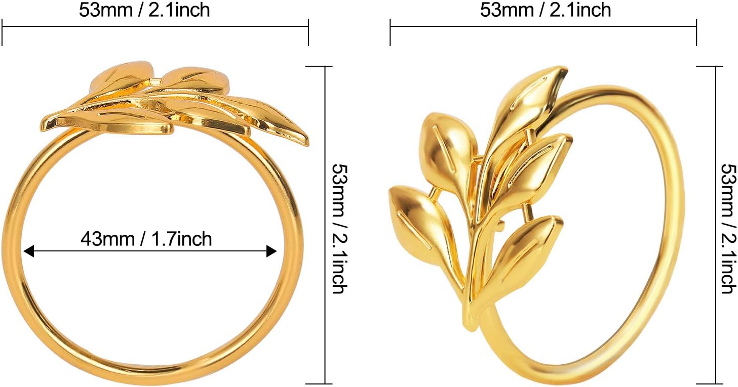 KPOSIYA Metal Napkin Rings Set