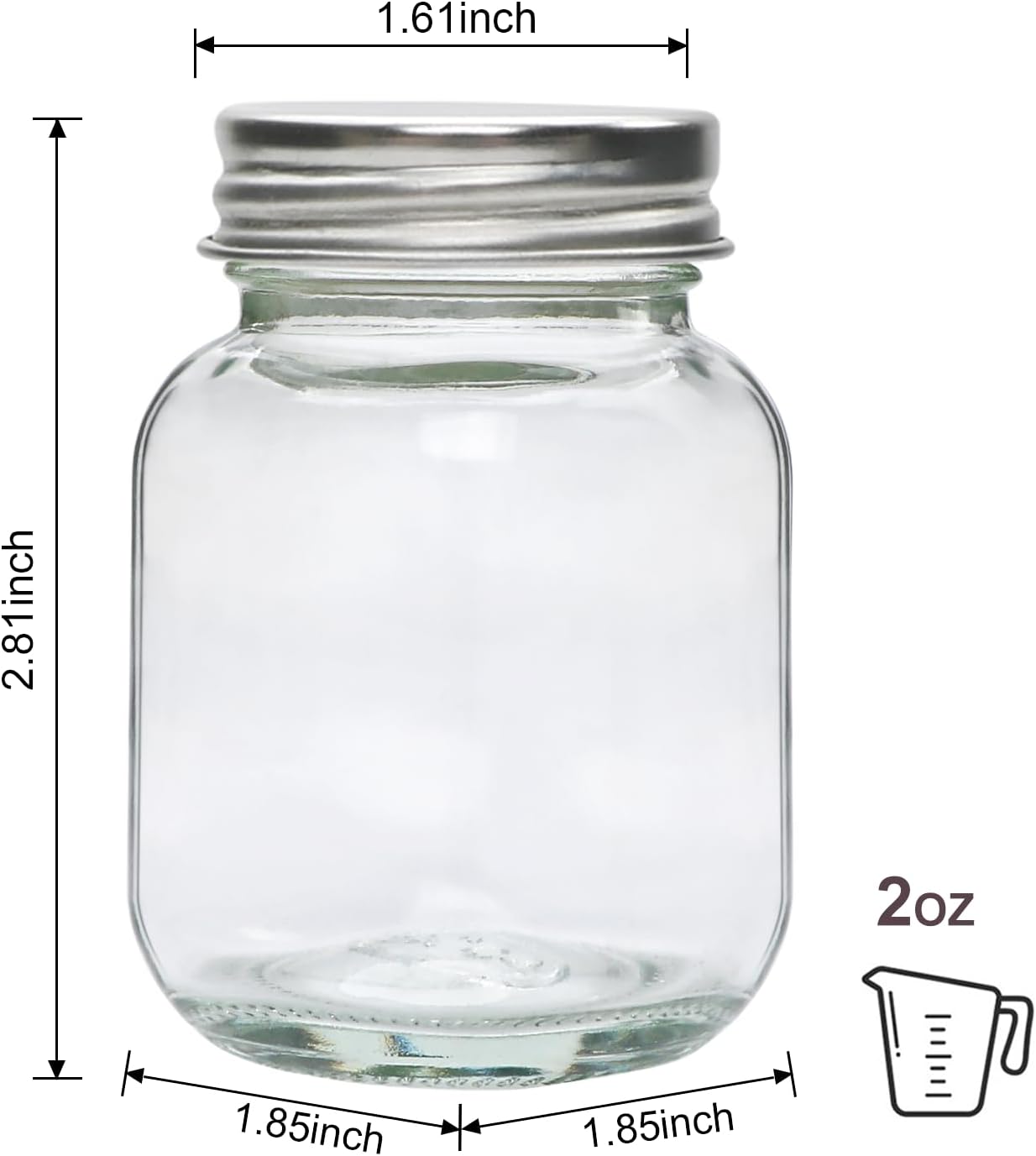 Accguan Mini Glass Jars Set 48pcs