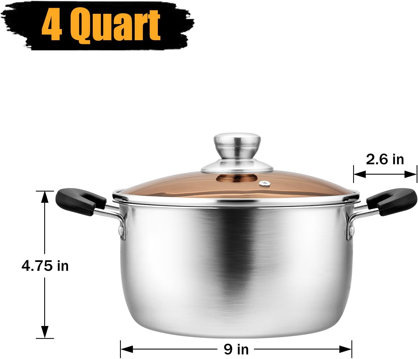 PP Chef 4 Qt Stockpot with Lid