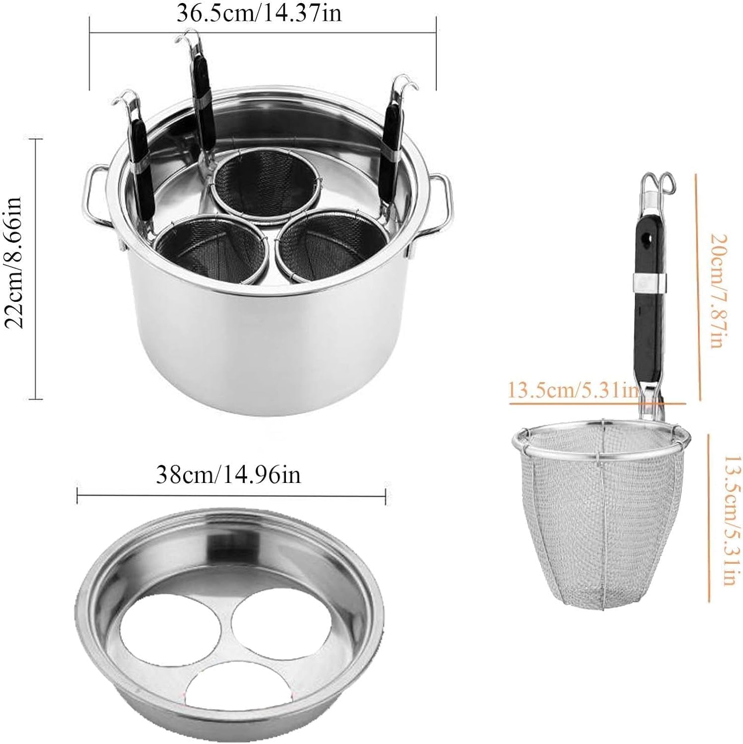 Stainless Steel Noodle Cooking Pot Multi-Purpose Pot