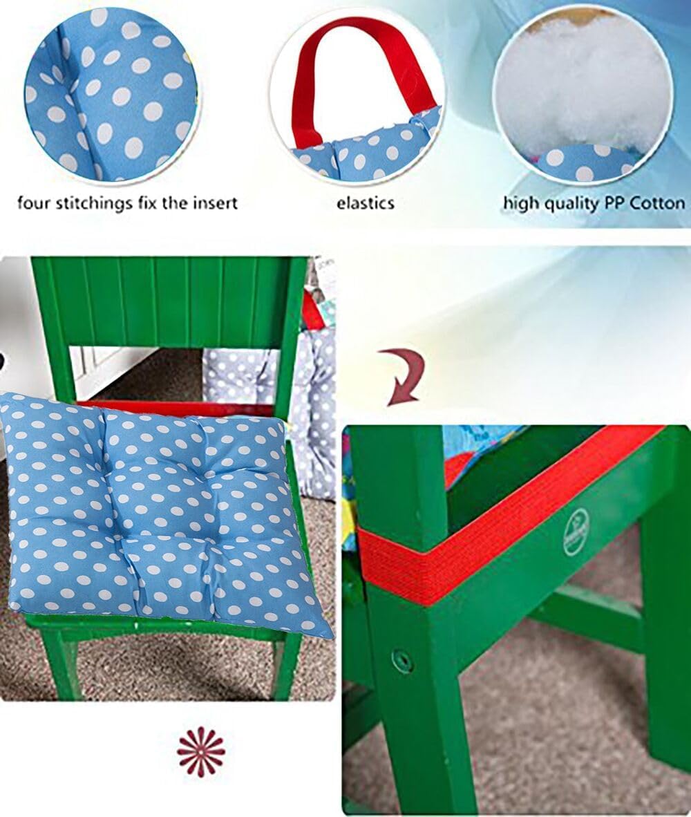 10 Polka Dot Child Seat Pad for Dining Chairs
