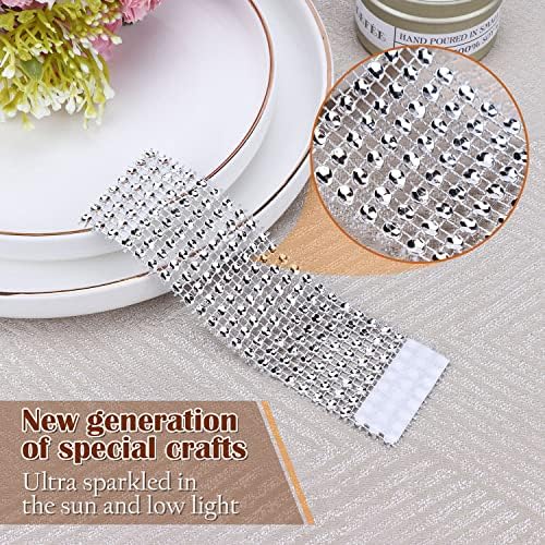 Elegant 150-Piece Silver Napkin Rings with Bling