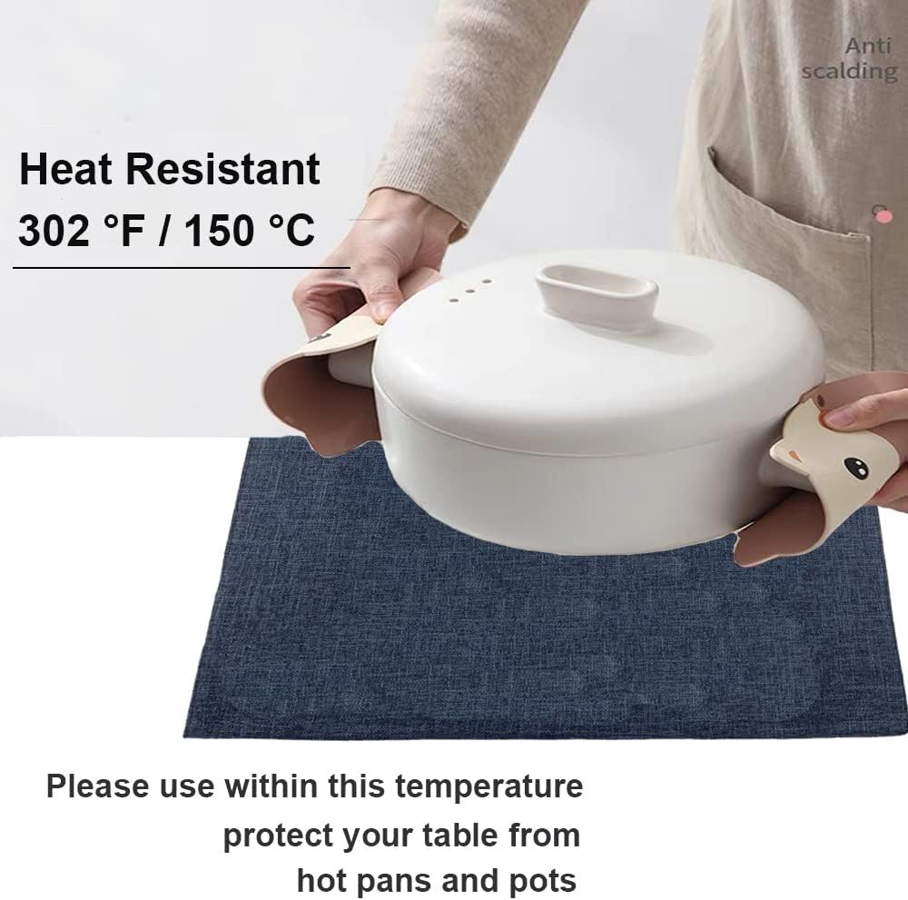 Premium Heat-Resistant Place Mats Set of 6 for Dining