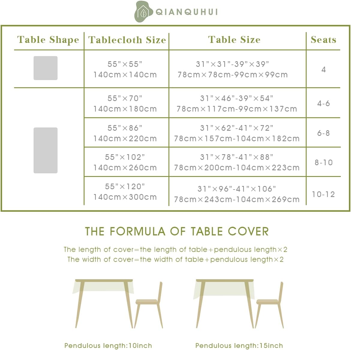 Luxury Embroidered Tablecloth for Dining Tables