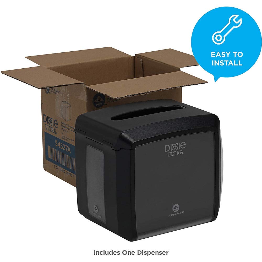 Durable Tabletop Napkin Dispenser by Georgia-Pacific Black