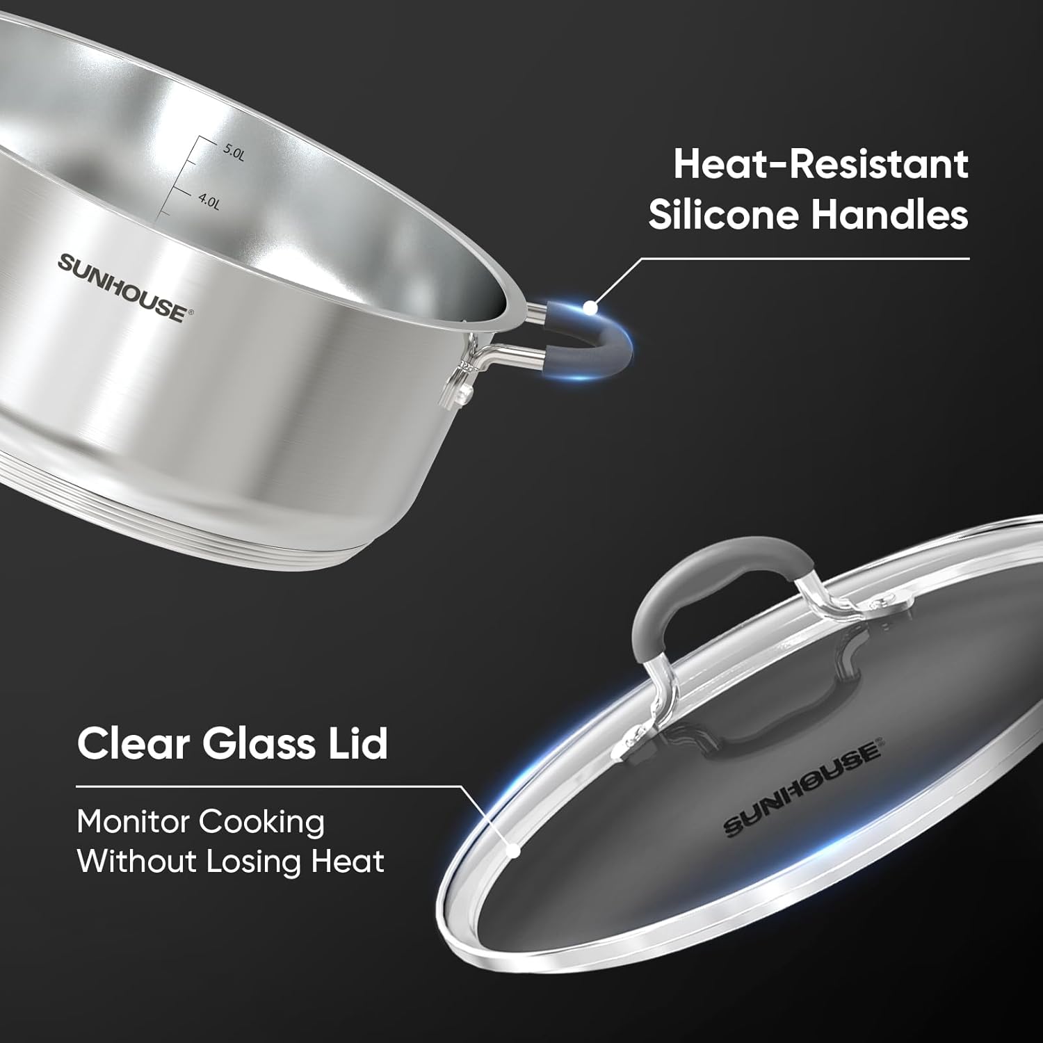 Sunhouse 55 Quarts Steamer Pot - Effortless Cooking for Healthy Meals