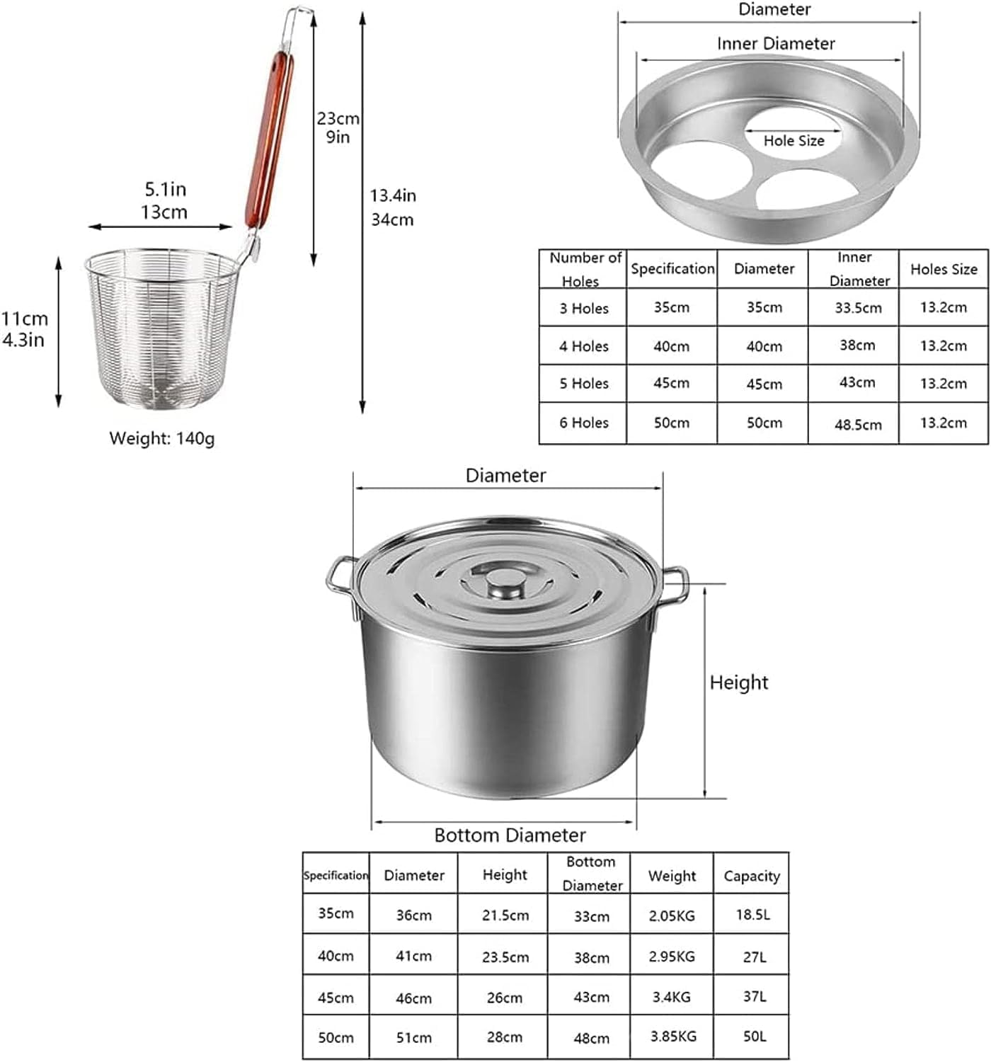 Stainless Steel Classic Design Pasta Cooker Set