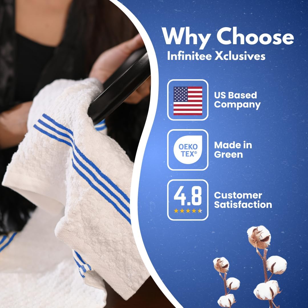 Premium 100 Cotton Kitchen Towels - Ultra Soft Absorbent 15x25 Inch Dish Towels