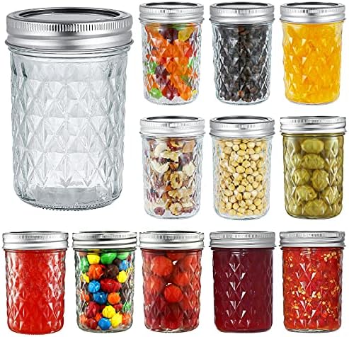Premium 12-Pack Mason Jars