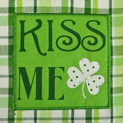 St Patricks Day 100 Cotton Dishtowel Set with Embroidered Design
