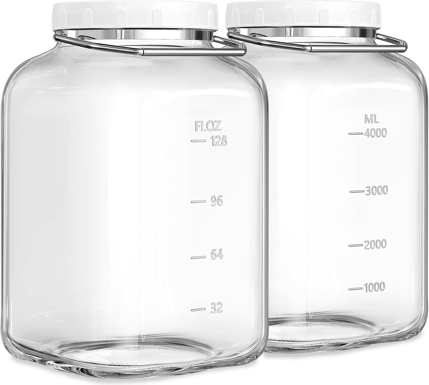 15 Gallon Glass Jars with Airtight Lid for Canning Storage