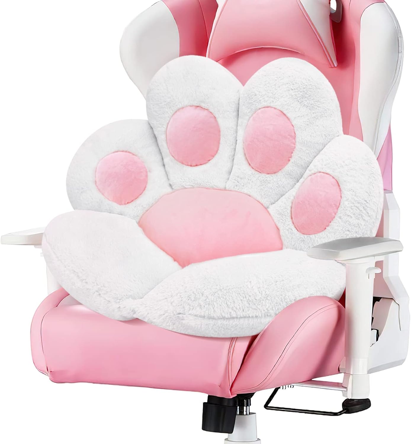 Kawaii Cat Paw Gaming Chair Cushion for Home Gaming and Office Use