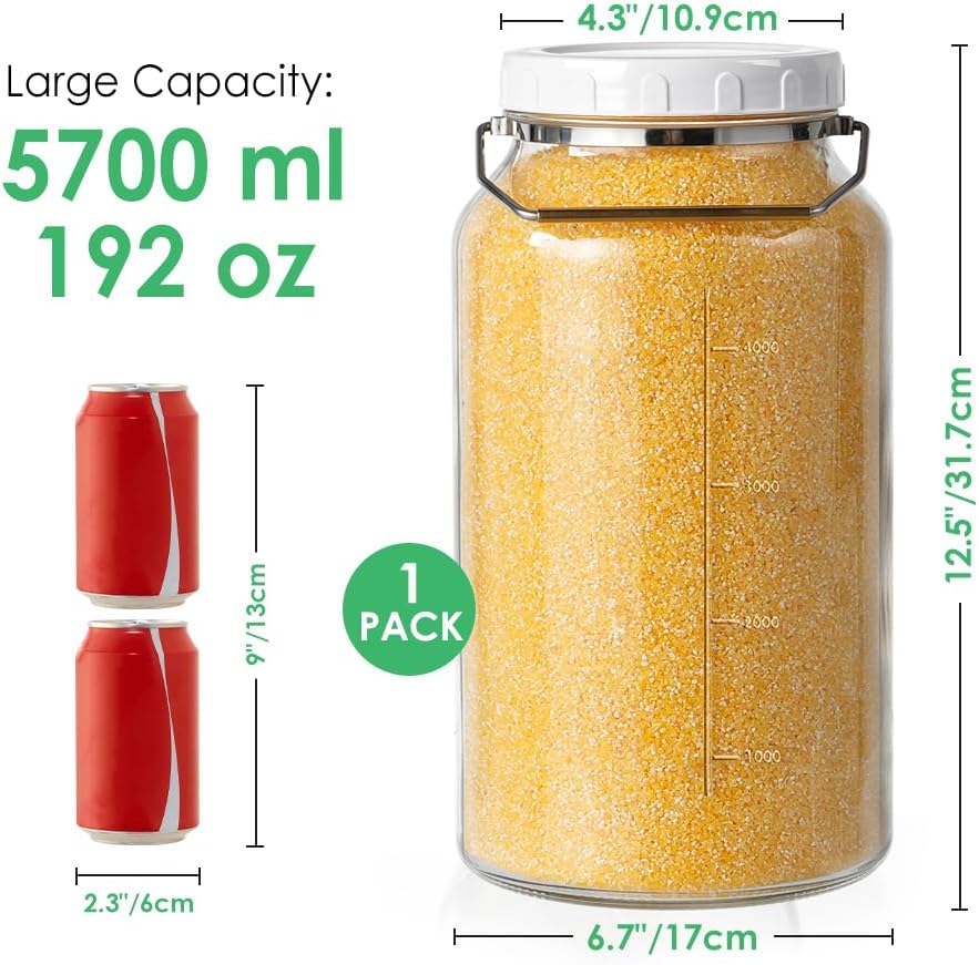 15 Gallon Glass Jar BPA Free