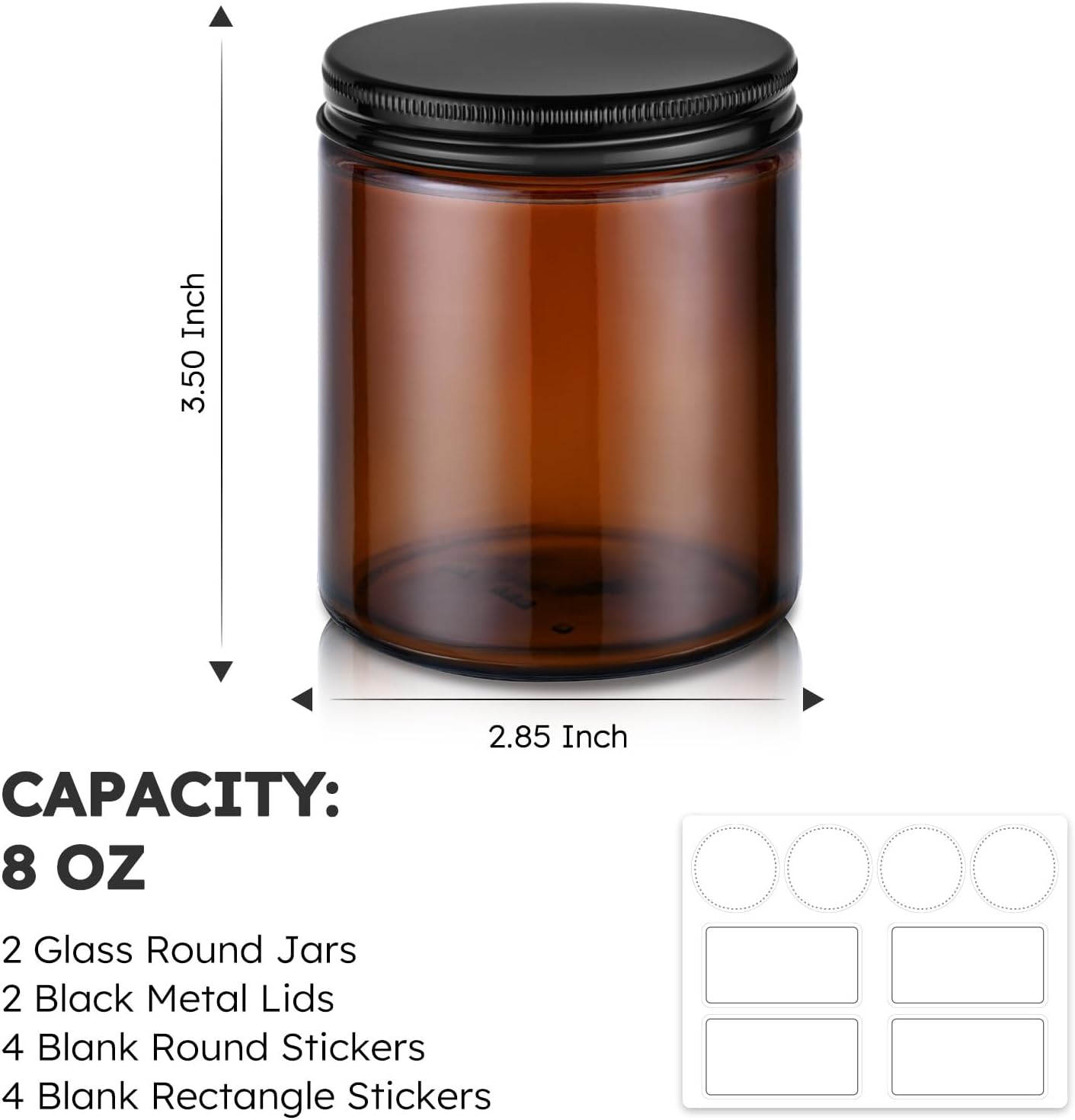 High-Quality Glass Candle Jars