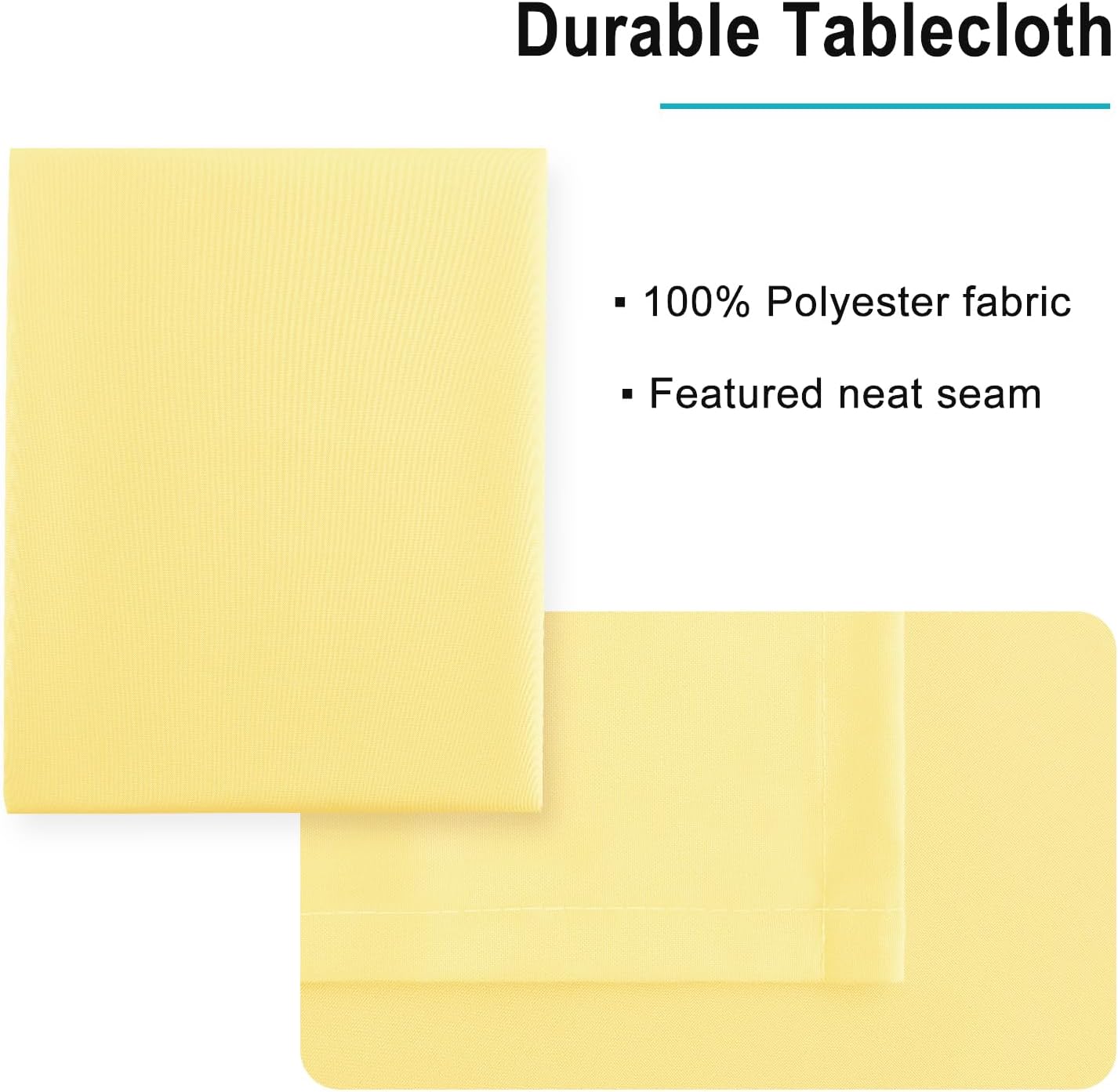 Hiasan Rectangle Tablecloth - Durable for 6-Foot Tables