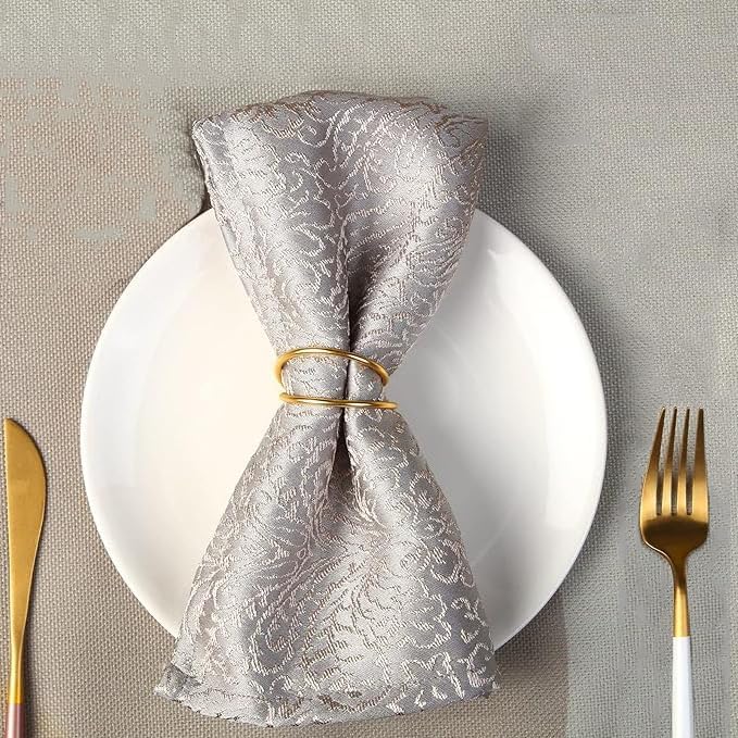 Versatile Gold Napkin Rings 24-Pack