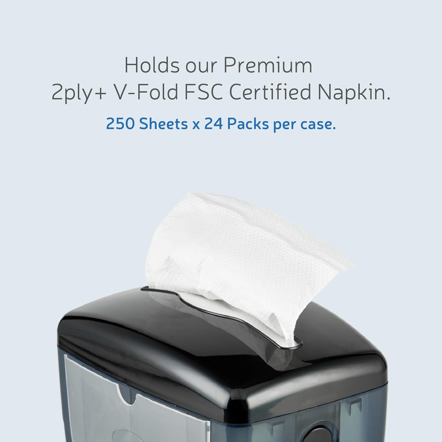 EZ-Pull Tabletop Napkin Dispenser for Restaurants Pearl Black