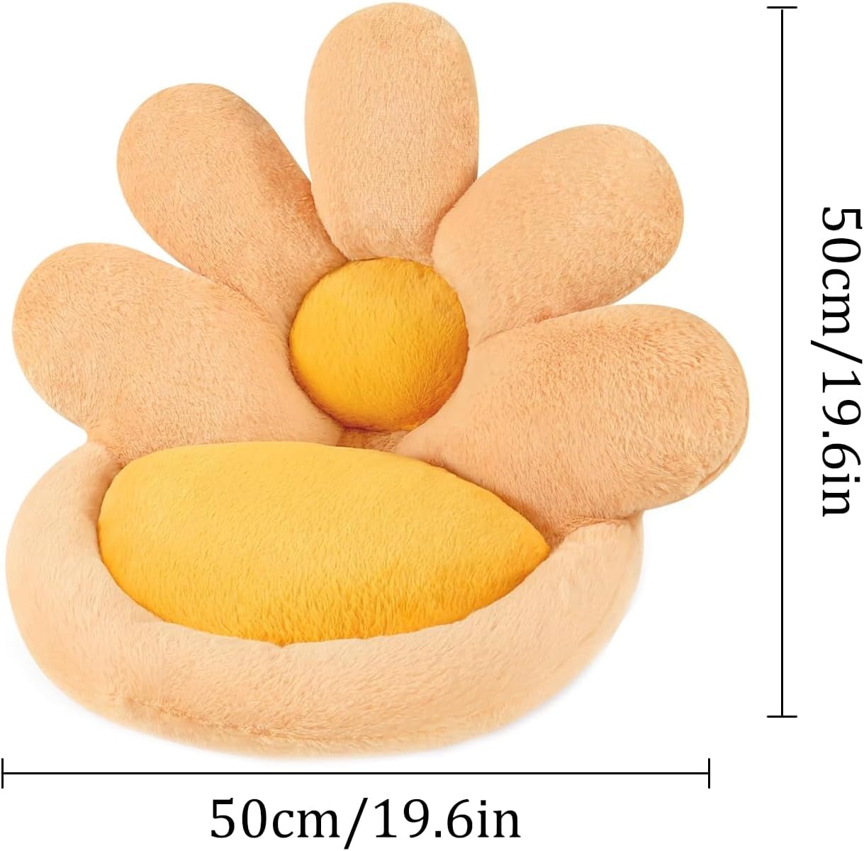 Moiitee 20x20in premium flower seat cushion with non-slip