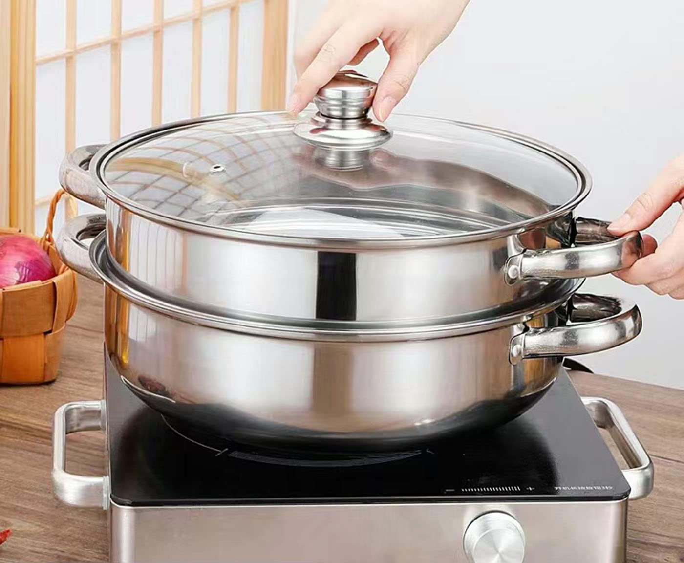 188 Stainless Steel Steam Pot for Cooking More