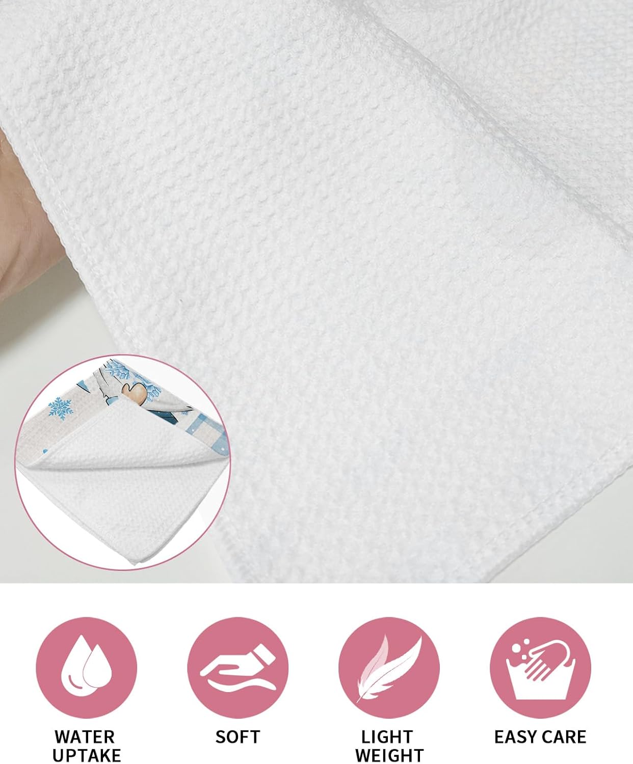 Christmas Blue Dish Towels Set