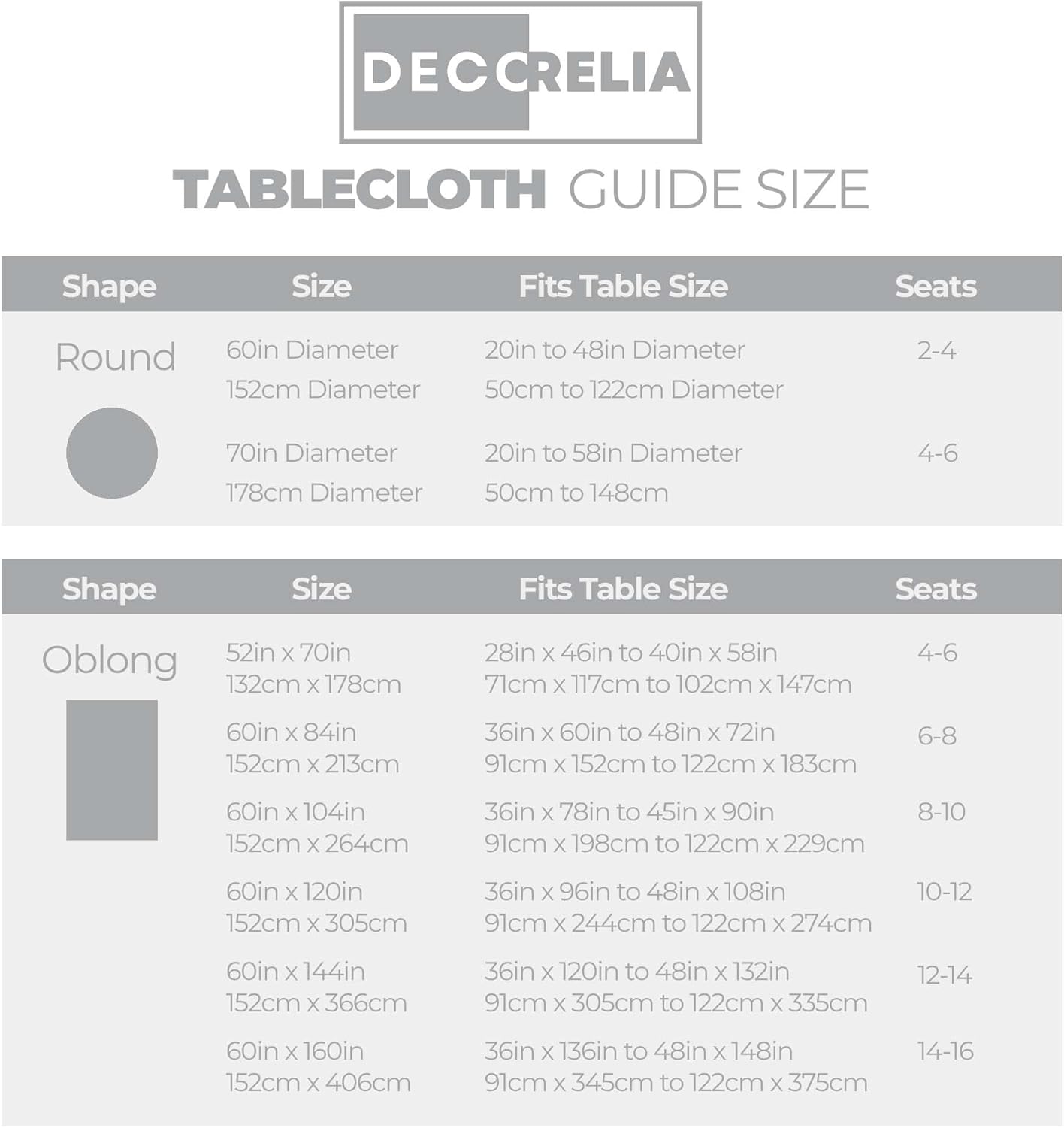Decorelia Waterproof Round Tablecloth