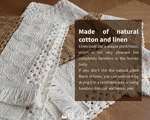 FEXIA Boho Placemats Set of 6 - Fall Christmas Kitchen Linens