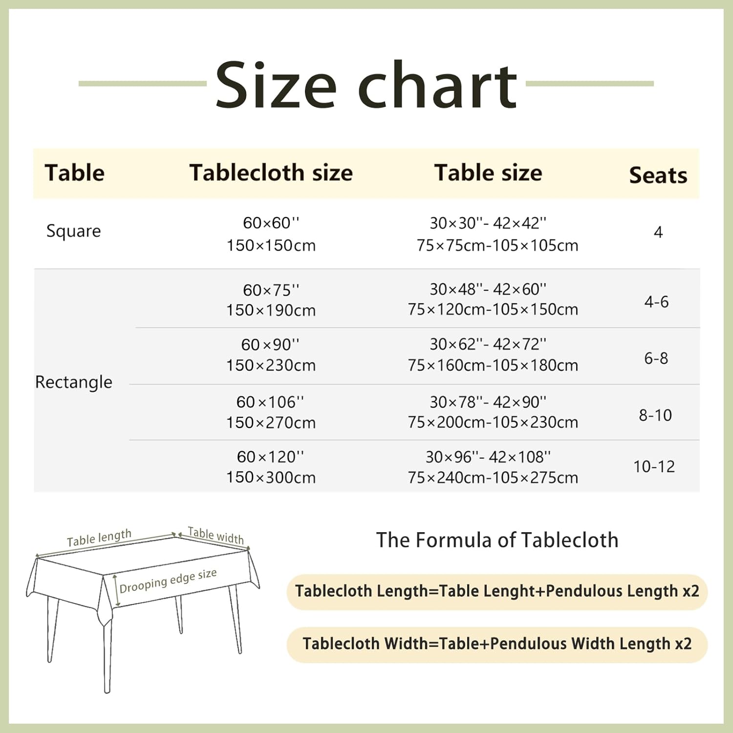 Alsoo Textured Tablecloth for 60x90 Inch Dining Tables