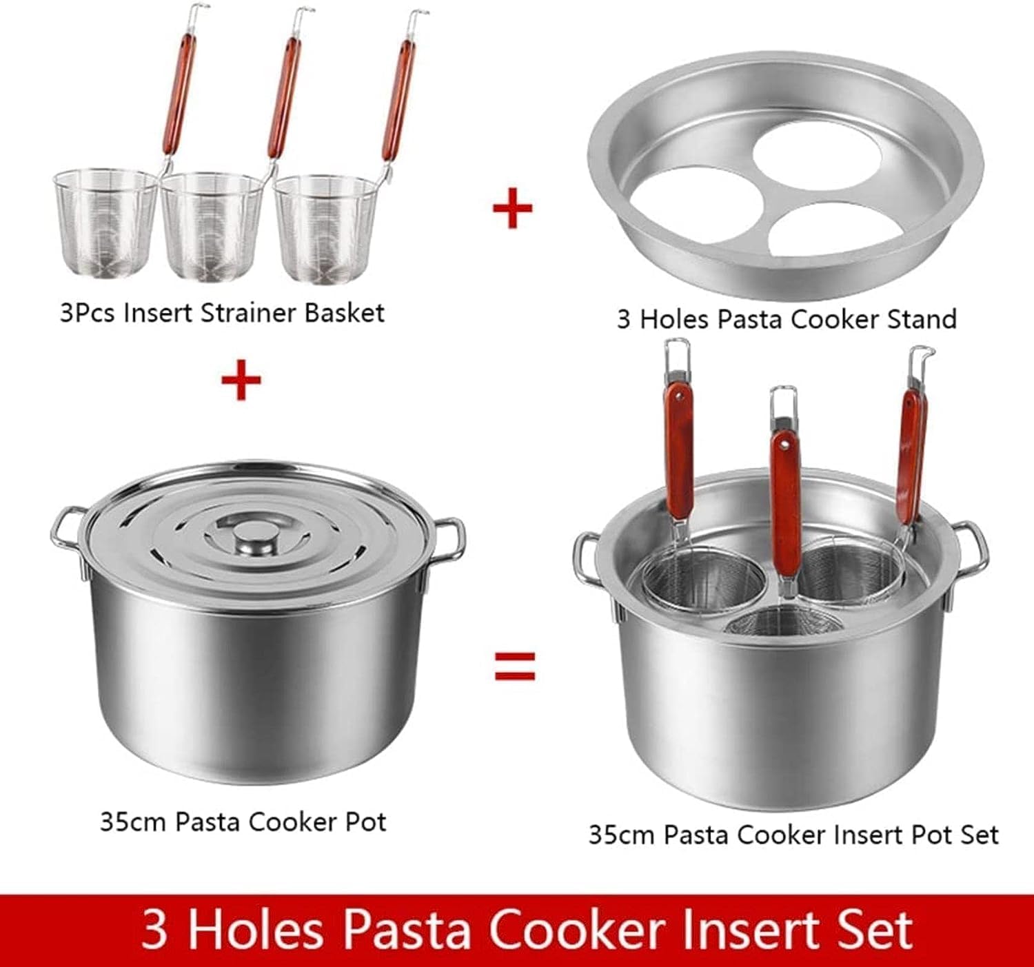 Stainless Steel Classic Design Pasta Cooker Set